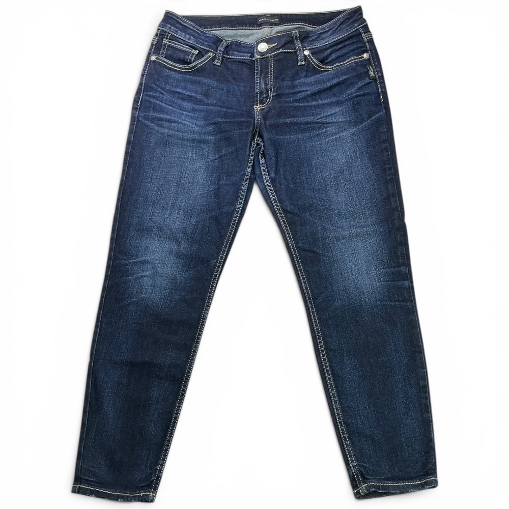 Silver Jeans Co. Blue Suki Ankle Skinny Jeans‎ Women 30 Dark Wash Stretch L93129